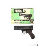 A Webley senior air pistol, with box.