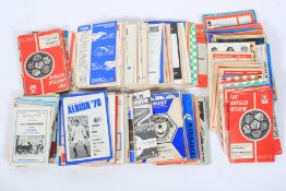 A box of football programmes.