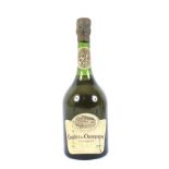 A bottle of Taittinger 1996 Comtes de Champagne, 75cl.