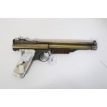 A Benjamin Franklin pneumatic pump action air pistol 22 calibre.