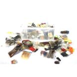 An extensive collection of fly fishing feathers, ties, etc.