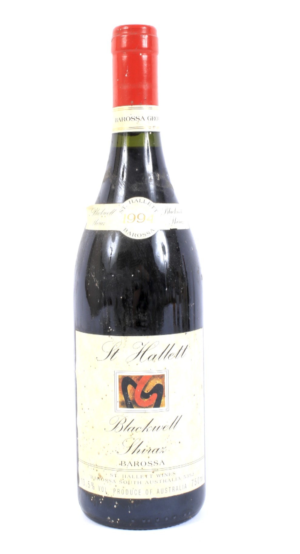 A bottle of St Hallet Blackwell Shiraz, 1994. Barossa, 750 ml, 13.