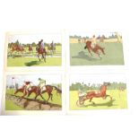 Four Charles Ancelin (1863-1940) horse racing chromolithographs.
