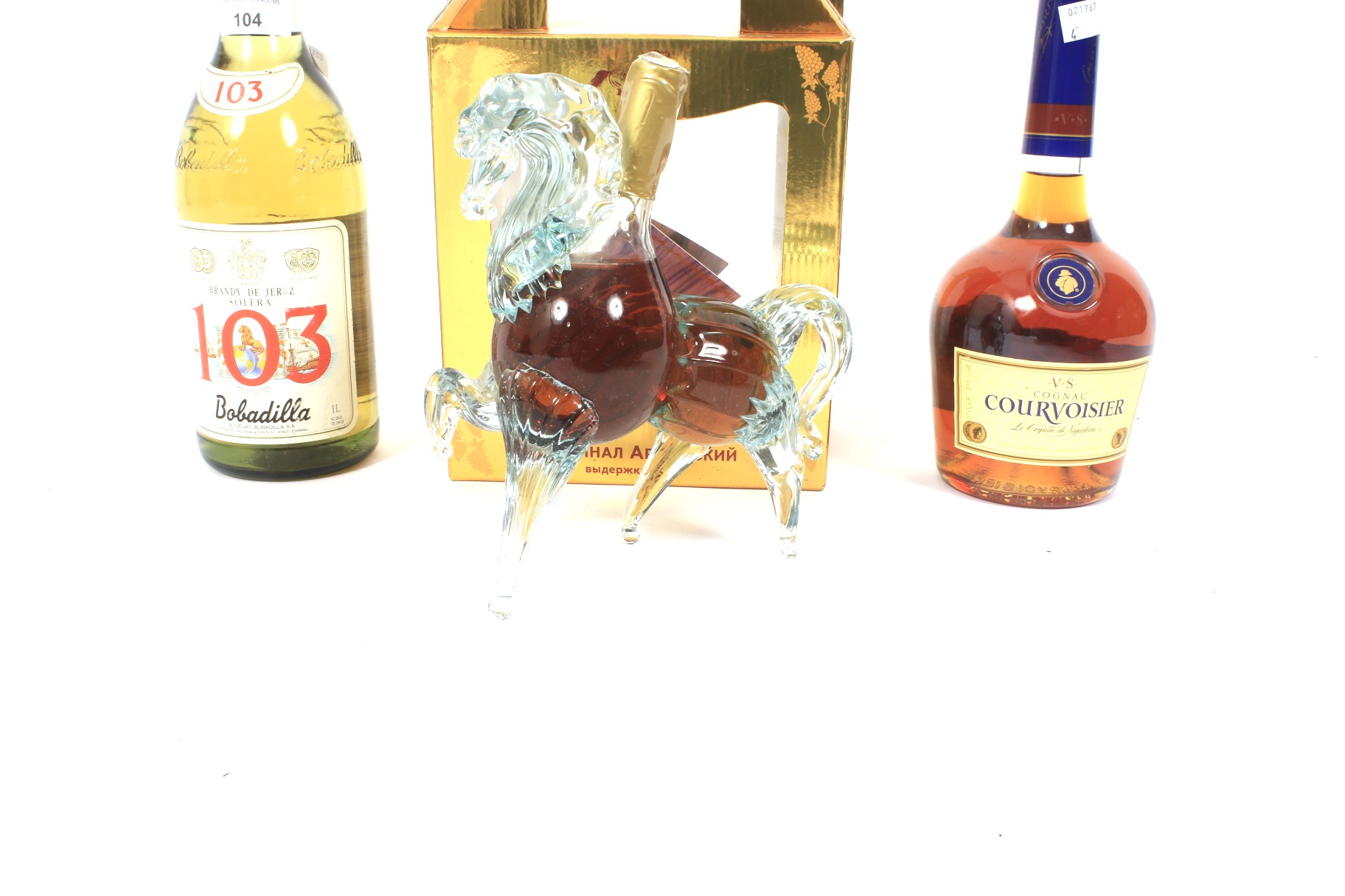 Thre bottles of brandy and cognac. - Image 2 of 2