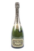 A bottle of Krug 1985 vintage champagne.