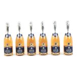 Six bottles of Comtesse de Saint-Pey rose brut fizzy wine.