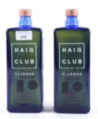 Two bottles of Haig Club Clubman Scotch whisky,