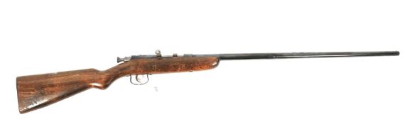 A Webley and Scott 410 bolt action shotgun. 25 1/2 inch barrel. 2 1/2 inch chamber. Full choke.