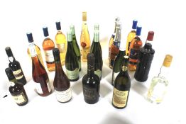 A large group of assorted bottles of wine.