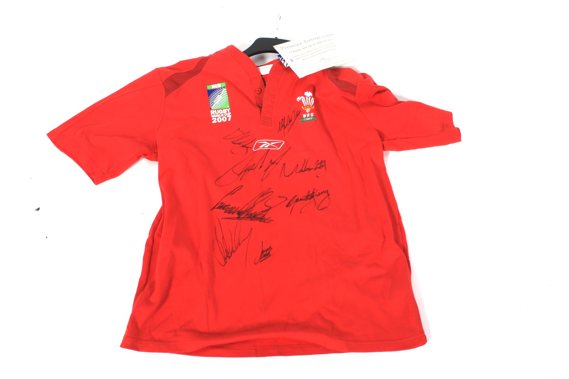 A signed Welsh 2007 Rugby shirt, with certificate.
