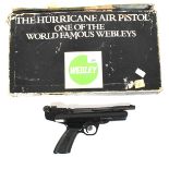 A Webley & Scott Hurricane air pistol, in original box complete with target sights.