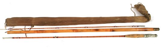 A split cane three-piece trout fly rod.