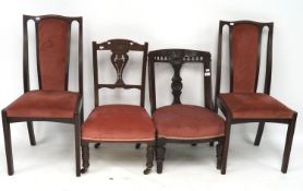 Four 19th and 20th century chairs.