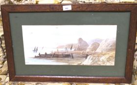 A 20th century watercolour. Depicting a beach landscape, signed 'E. Earp', 44.