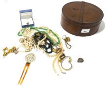 An assortment of costume jewellery.