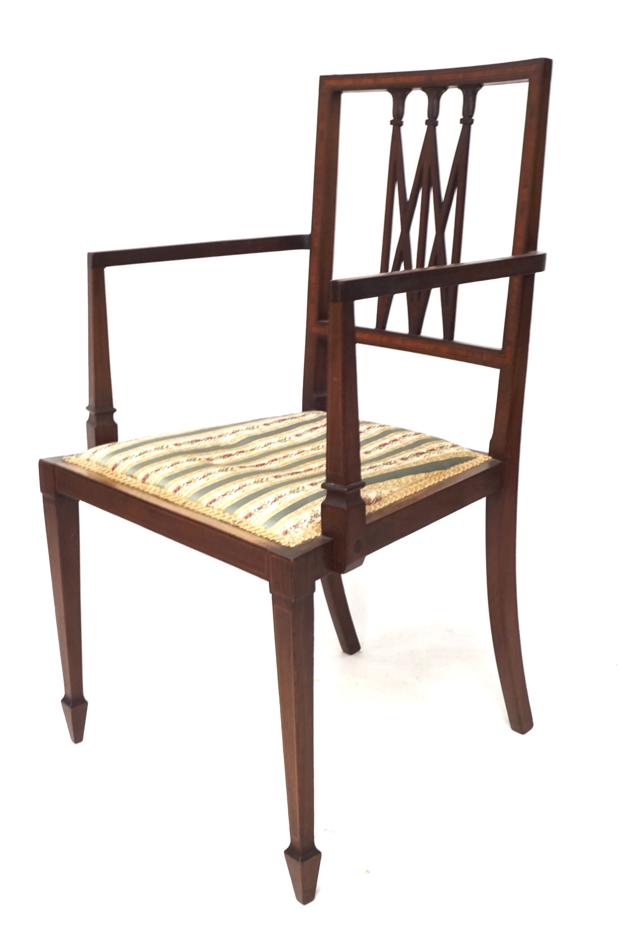 Four Edwardian mahogany dining chairs. - Image 3 of 3