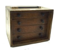 A 20th century oak engineering chest.