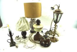 A group of table lamps.