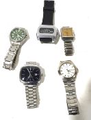Five gentlemen's' watches.