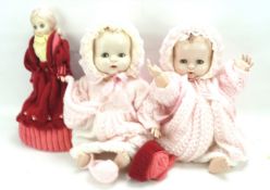 Three vintage dolls.