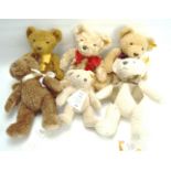 Six contemporary Steiff teddy bears.