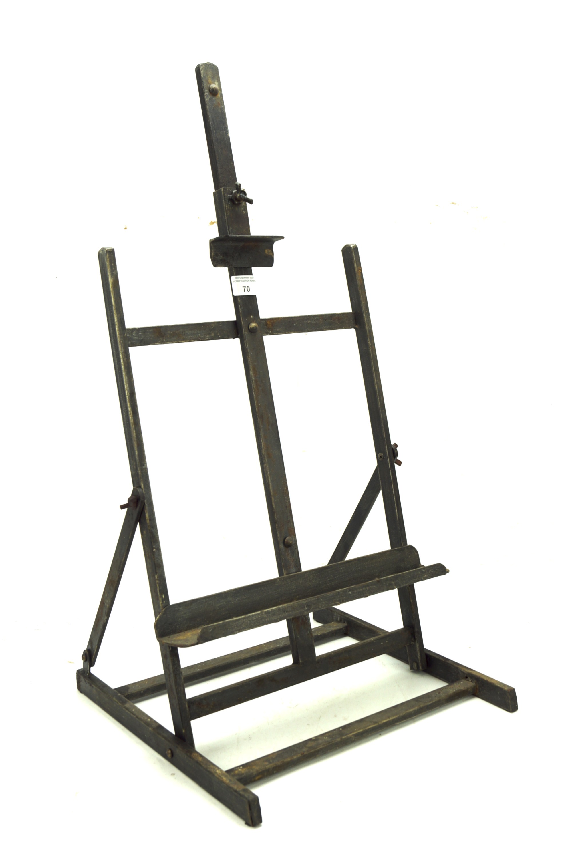 A vintage adjustable easel stand.