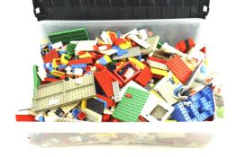 A box of vintage loose Lego.