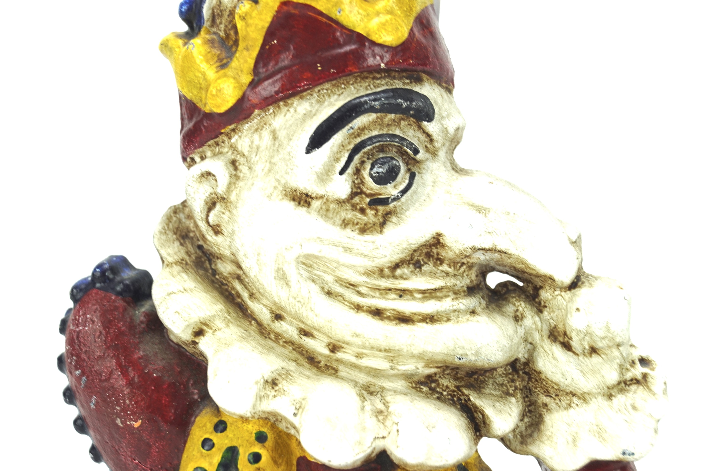 A Victorian cast iron doorstop of Mr Punch with his dog. - Image 2 of 2