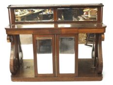 An early 20th century mahogany veneered sideboard.