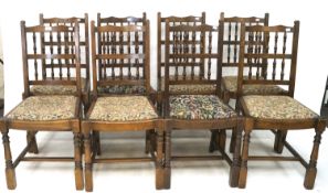 A set of eight early 20th century mahogany dining chairs.