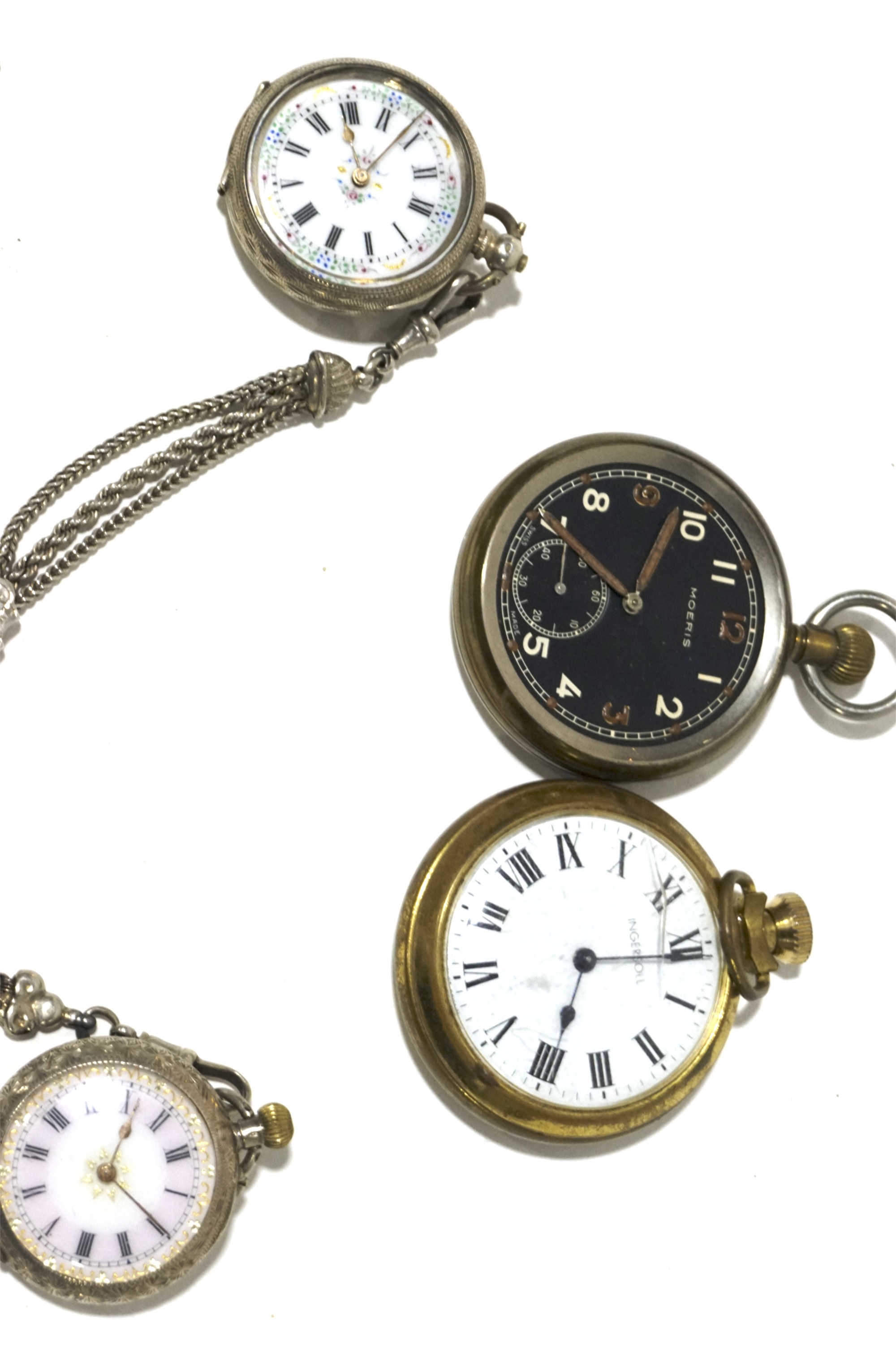 Two pocket watches and two ladies' fob watches. - Image 2 of 2