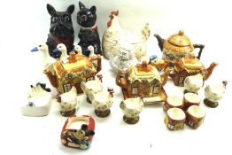 An assortment of novelty ceramics.