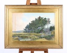 Charles A Saunders (British, 1855-1915), The Edge of Dartmoor, watercolour.