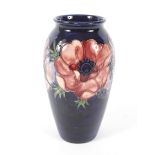 A Moorcroft Anemone Pattern balluster shaped vase. Sighen to the base in blue, H18cm.