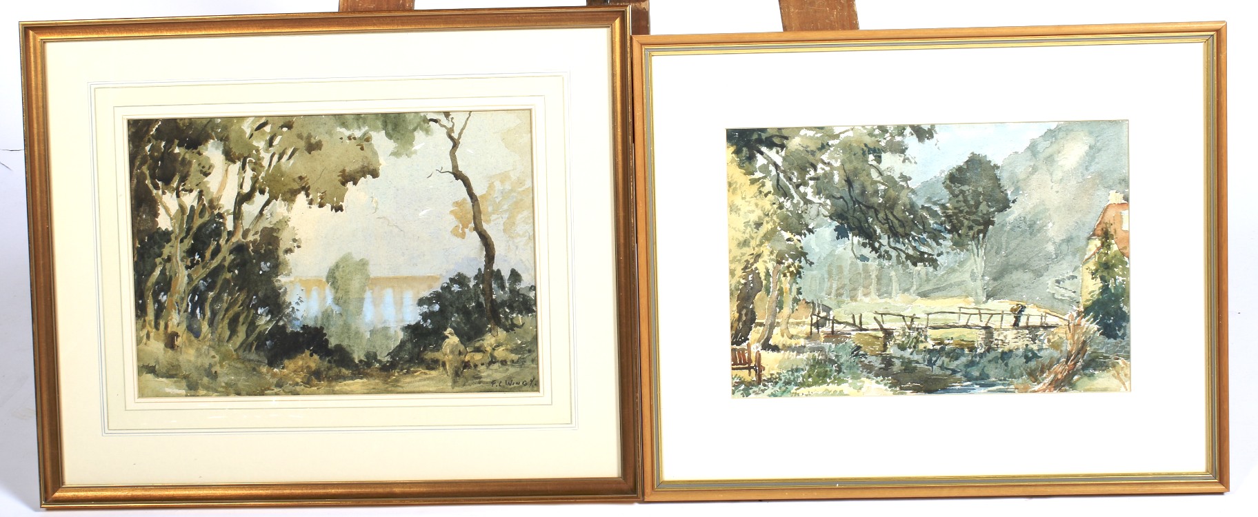 Two watercolour landscapes by Frederic Charles Winby (1875-1959).