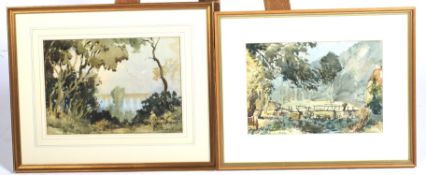 Two watercolour landscapes by Frederic Charles Winby (1875-1959).