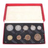 A 1950 proof set of coins