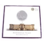 A 2015 fine silver £100 coin, Buckingham Palace presentation pack.