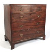 A Georgian mahogany chest of drawers.