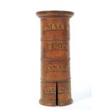 A 19th century Georgian fruitwood treen spice tower.