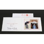 An HRH Charles Prince of Wales and Camilla Duchess of Cornwall signed 2008 Christmas Card.