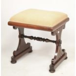 A 19th century mahogany piano stool.