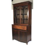 A 19th century mahogany secretaire bureau bookcase.