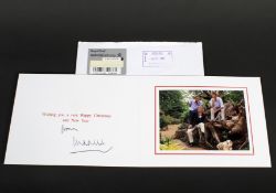 An HRH Charles Prince of Wales signed 2002 Christmas Card.