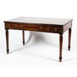 A Regency style mahogany writing table.