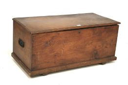 An early 20th century pine twin handled trunk.