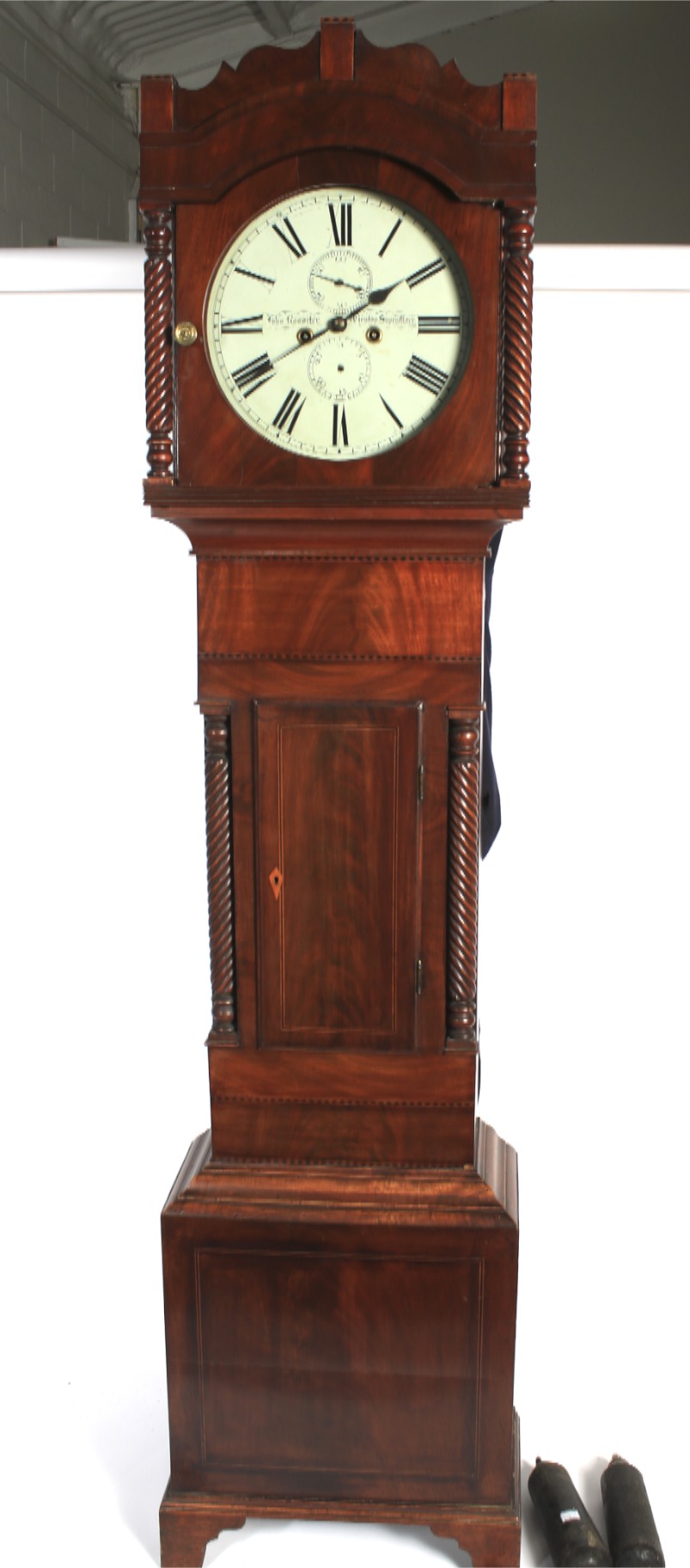 A 19th century mahogany cased eight day grandfather clock.