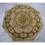 A Prado Orient Keshan Super wool rug of octagonal form.