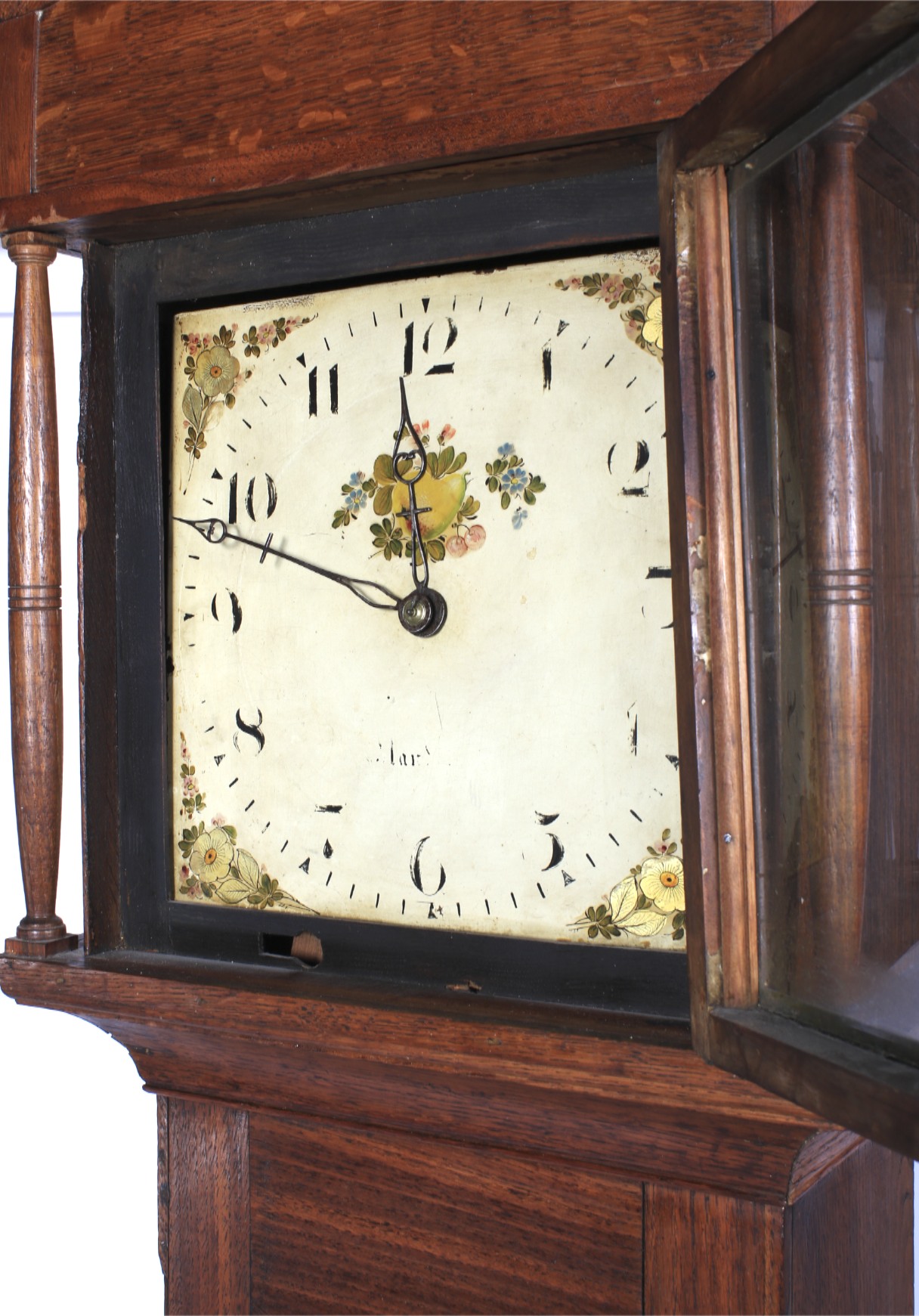 A 19th century oak longcase clock. - Image 2 of 3