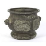 An early 20th century Chinese-style bronze jardiniere.